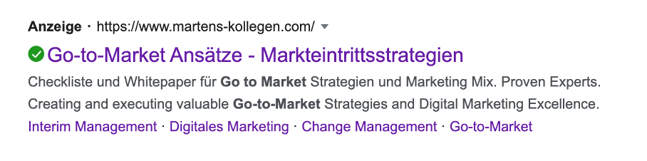 Google Ads - Martens &amp; Kollegen